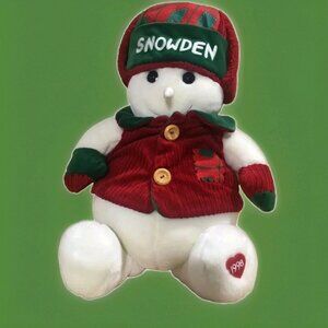 SNOWDEN Target 1998 plush stuffed Christmas Snowman 23" Holiday Collector Decor